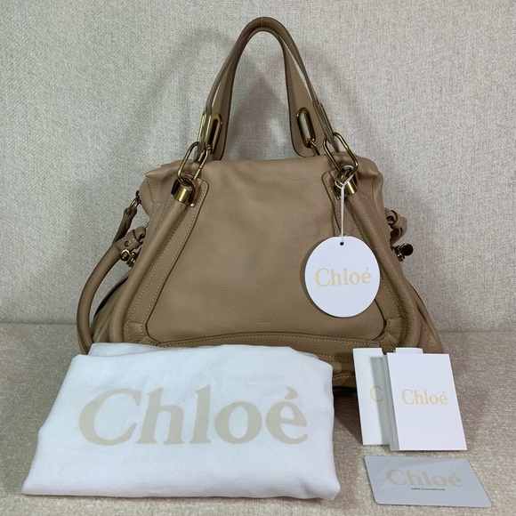 Chloe Biscotti Beige Medium Paraty Satchel
